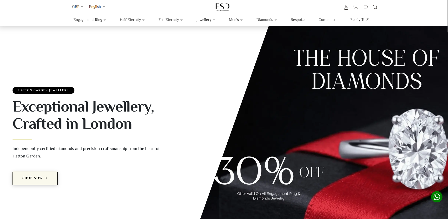 Earthstar Diamonds website