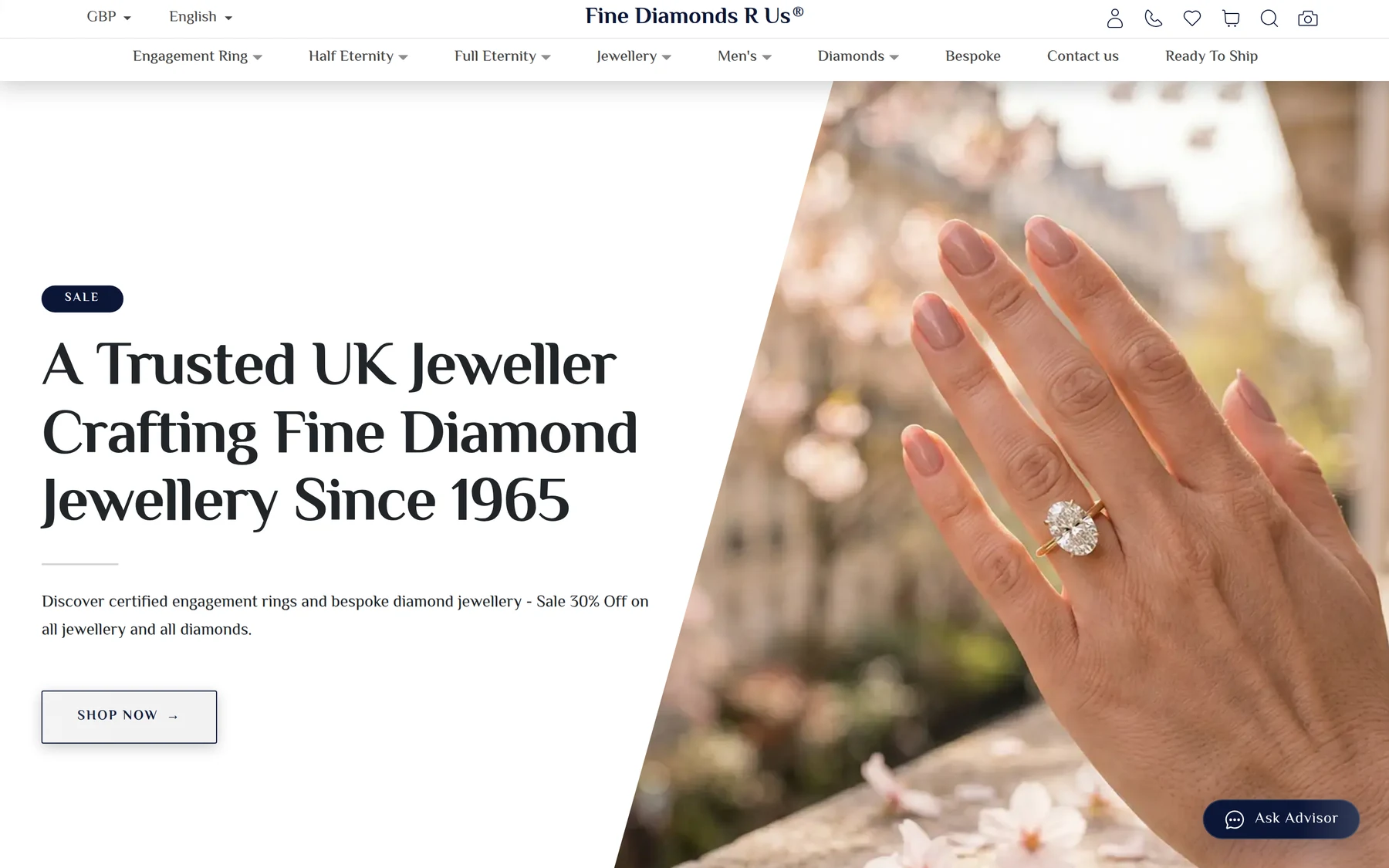 Fine Diamonds R Us website