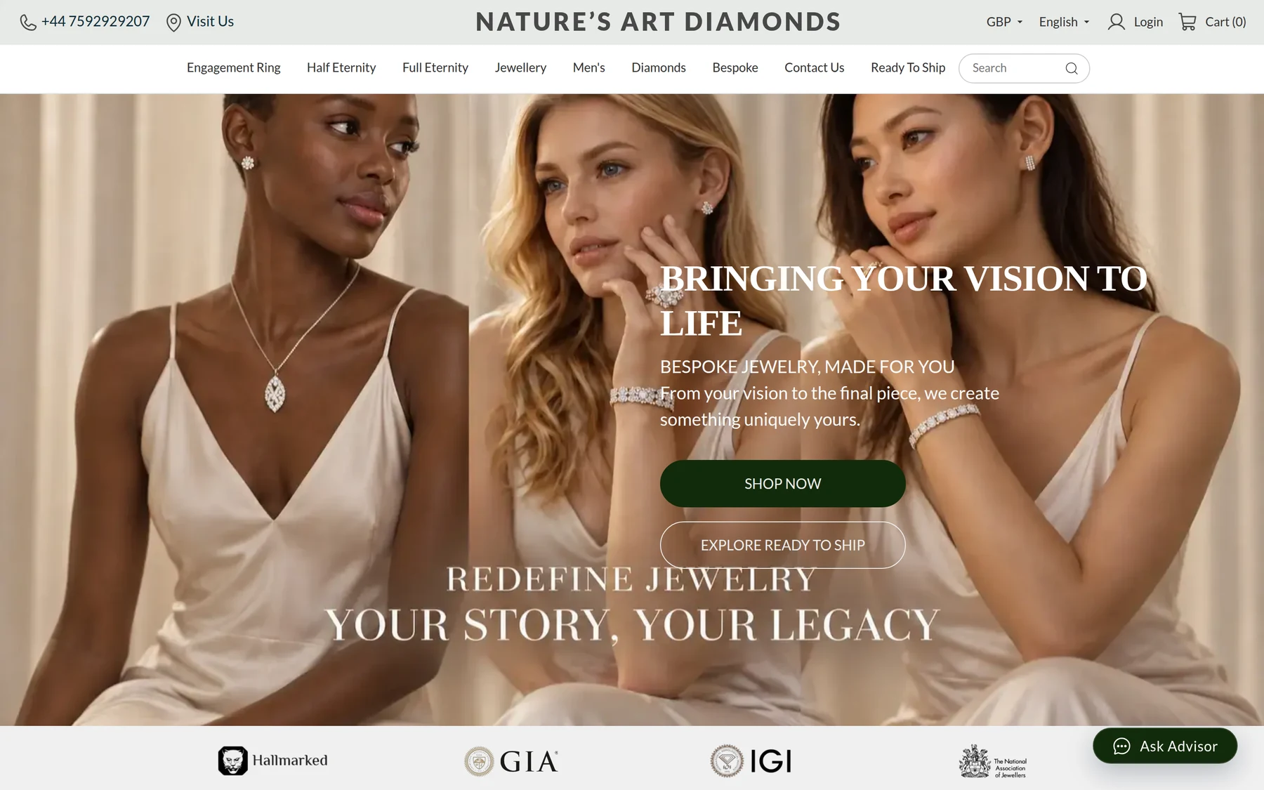 Nature's Art Diamonds website